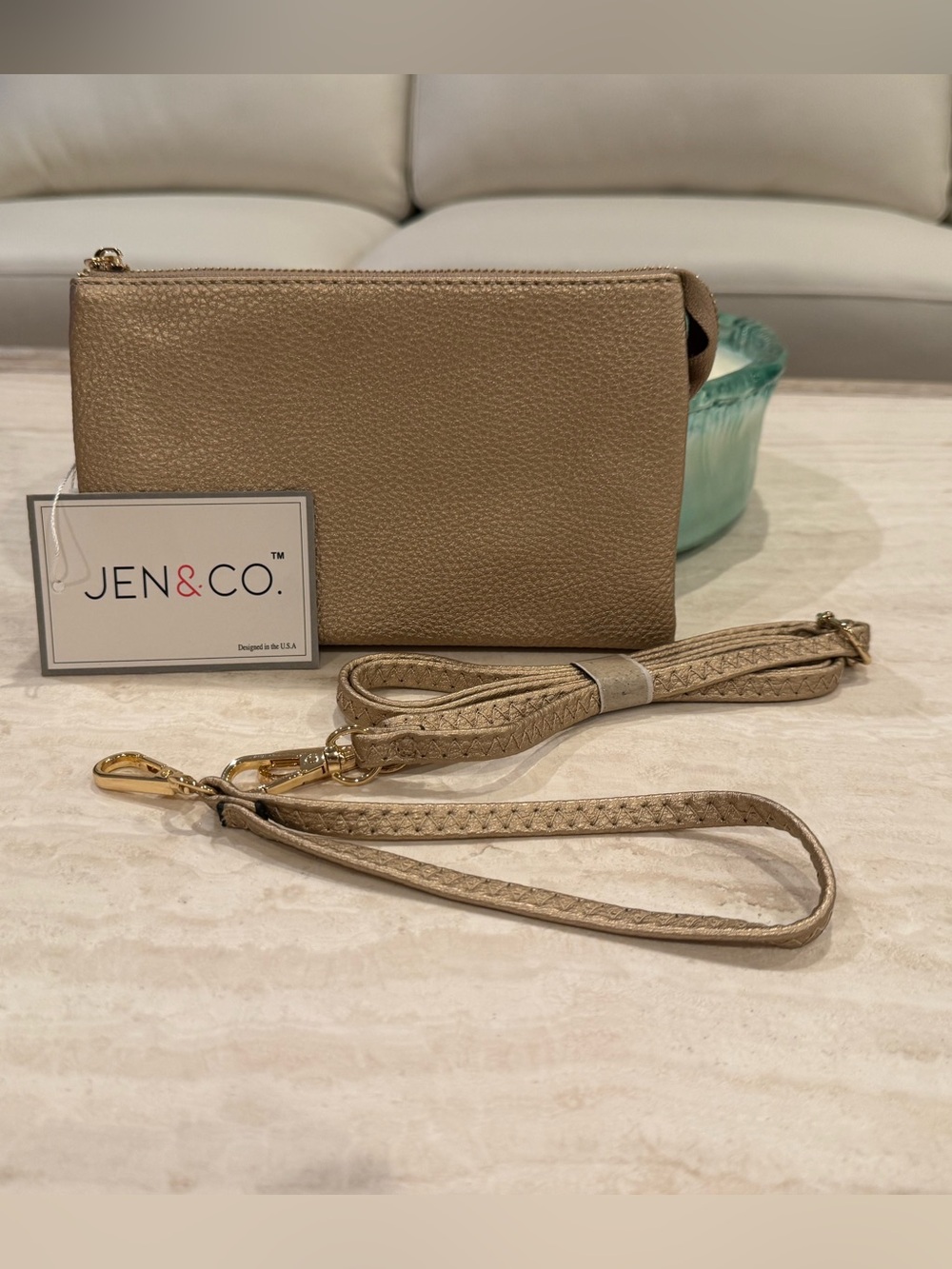 Metallic Gold Crossbody/ Wristlet NWT